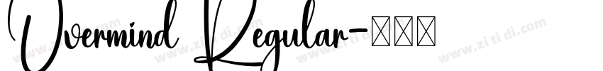 Overmind Regular字体转换 Overmind Regular字体转换
